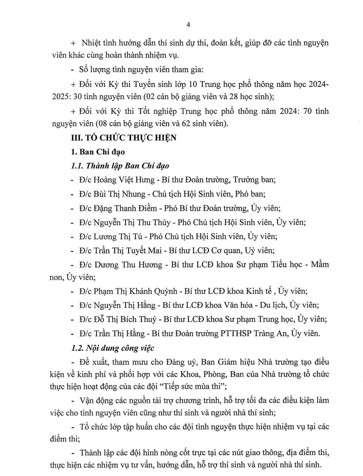 Kế hoạch tổ chức Chương trình `Tiếp sức mùa thi năm 2024`