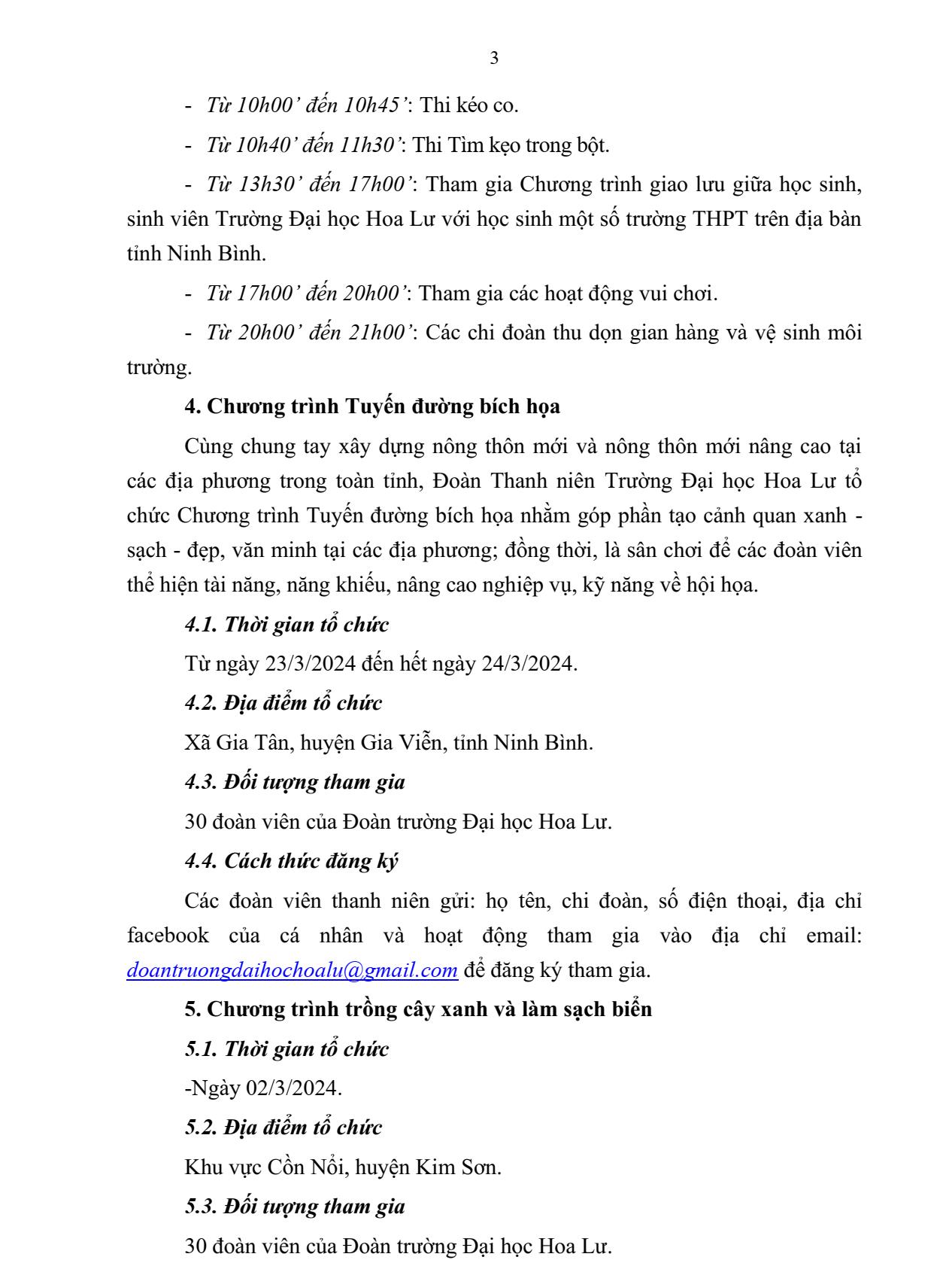 Kế hoạch tổ chức các hoạt động chào mừng 93 năm Ngày thành lập Đoàn TNCS Hồ Chí Minh (26/3/1931 - 26/3/2024)