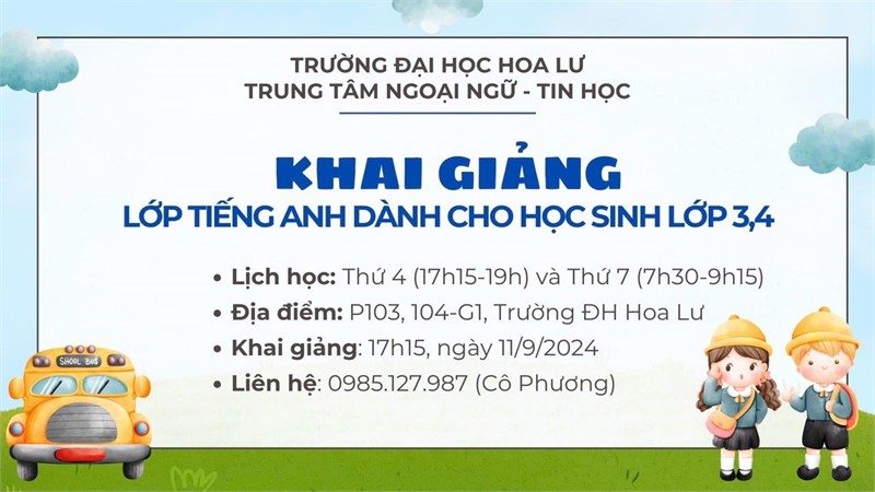 Khai giảng lớp tiếng anh trẻ em