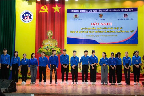 ĐOÀN THANH NIÊN TRƯỜNG ĐẠI HỌC HOA LƯ TÍCH CỰC HƯỞNG ỨNG NGÀY PHÁP LUẬT VIỆT NAM NĂM 2024