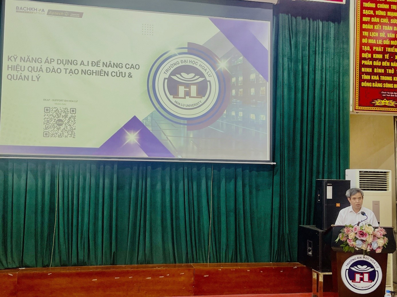 Trường Đại học Hoa Lư tăng tốc chuyển đổi số với chương trình tập huấn AI đột phá