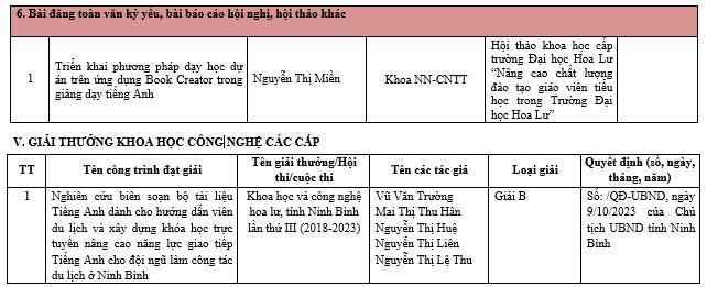 NGHIÊN CỨU KHOA HỌC NĂM HỌC 2023 - 2024