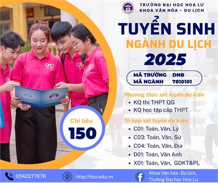 THÔNG TIN TUYỂN SINH NĂM 2025 NGÀNH DU LỊCH
