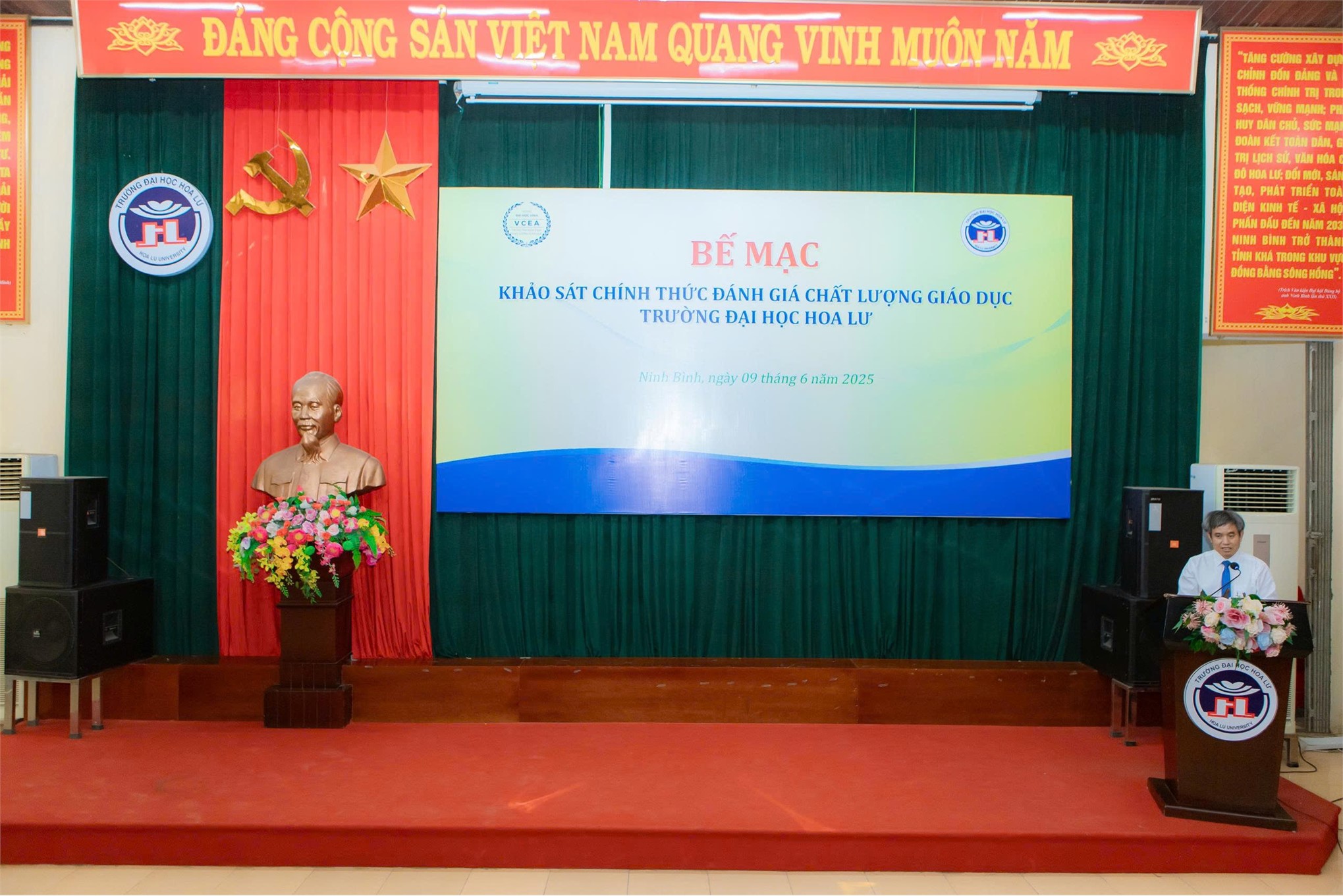Bế mạc đợt khảo sát chính thức đánh giá chất lượng giáo dục Trường Đại học Hoa Lư giai đoạn 2020 - 2025