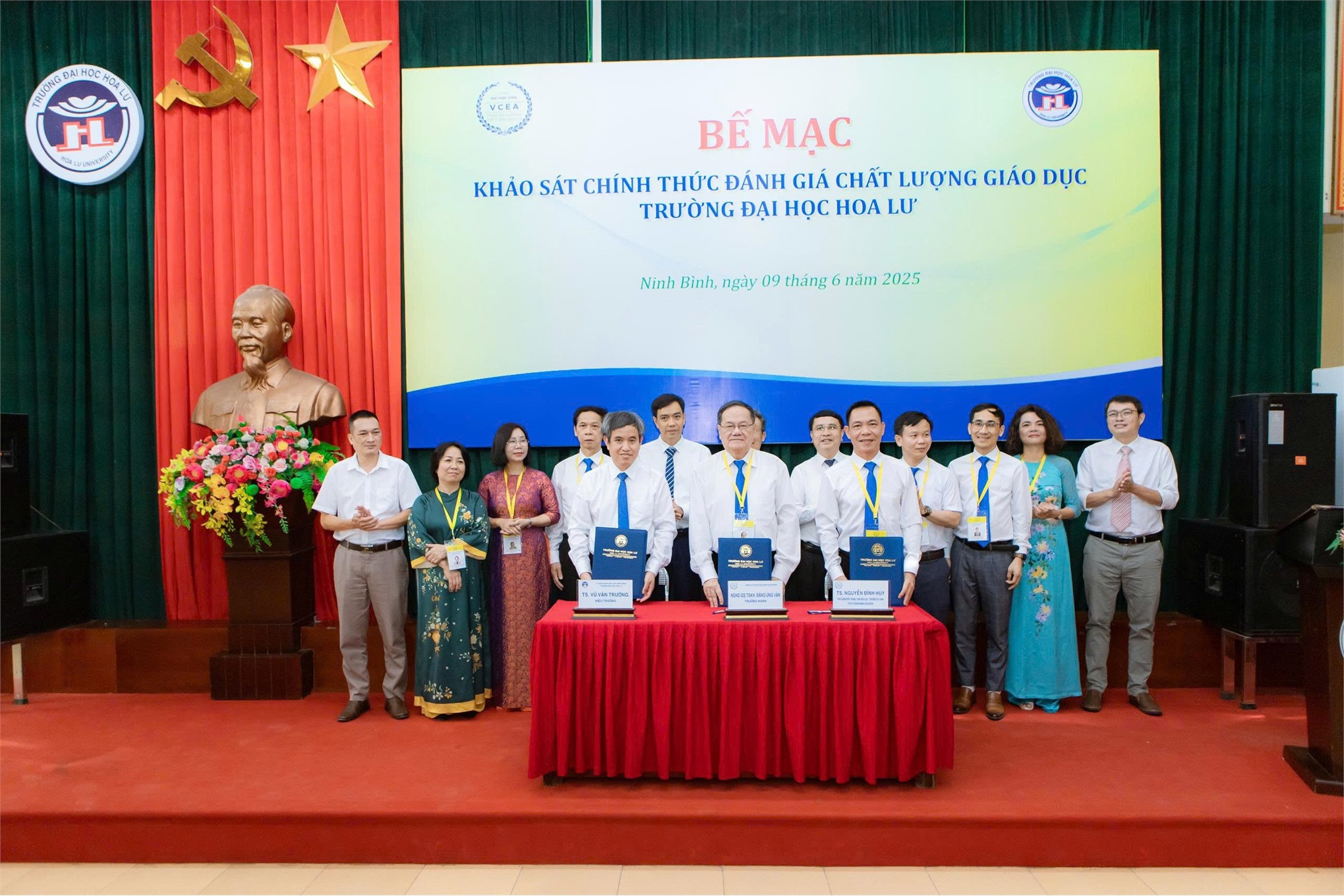 Bế mạc đợt khảo sát chính thức đánh giá chất lượng giáo dục Trường Đại học Hoa Lư giai đoạn 2020 - 2025
