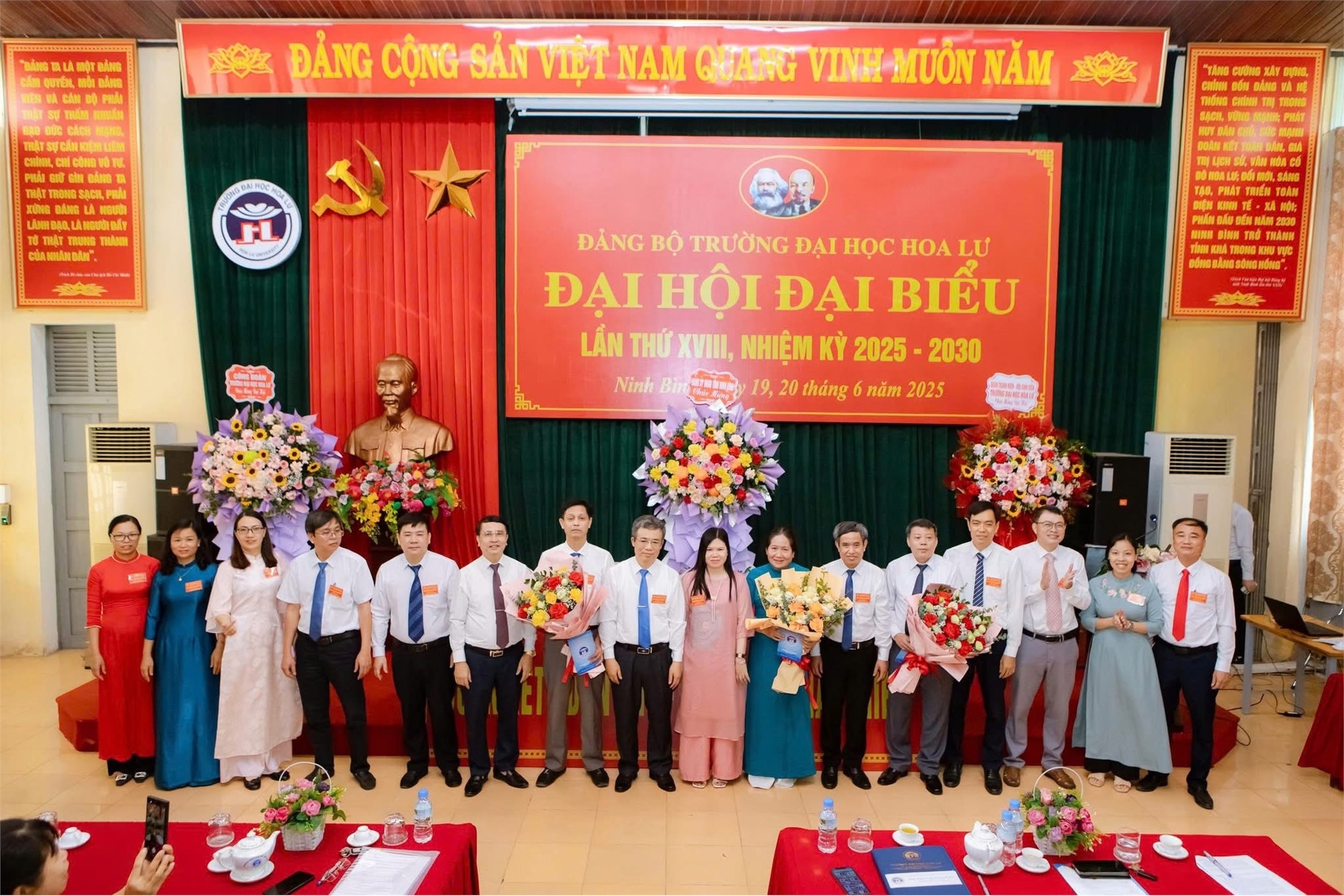 Đại hội Đại biểu Đảng bộ Trường Đại học Hoa Lư lần thứ XVIII nhiệm kỳ 2025 - 2030