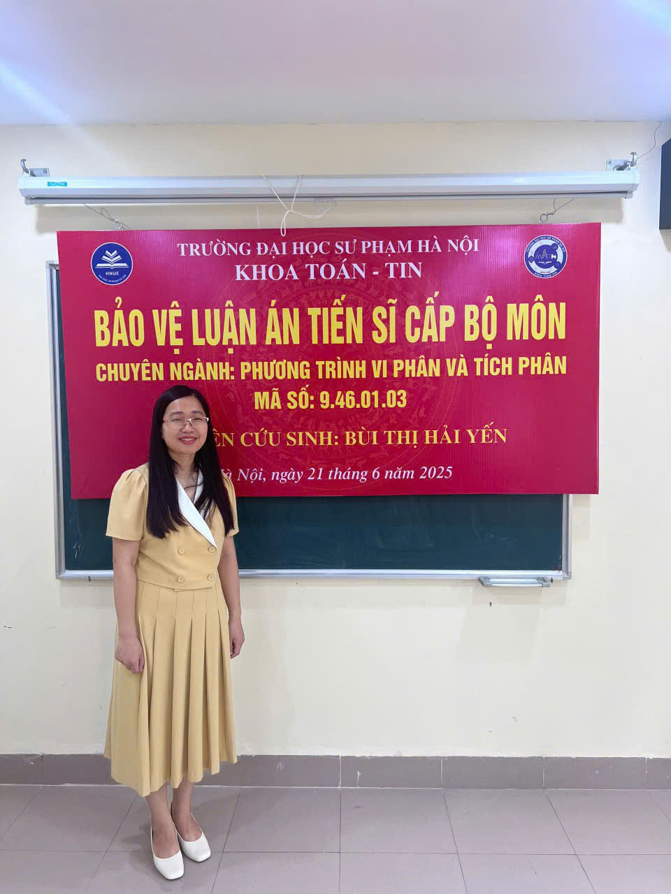 NGHIÊN CỨU SINH BÙI THỊ HẢI YẾN BẢO VỆ THÀNH CÔNG LUẬN ÁN TIẾN SĨ CẤP BỘ MÔN