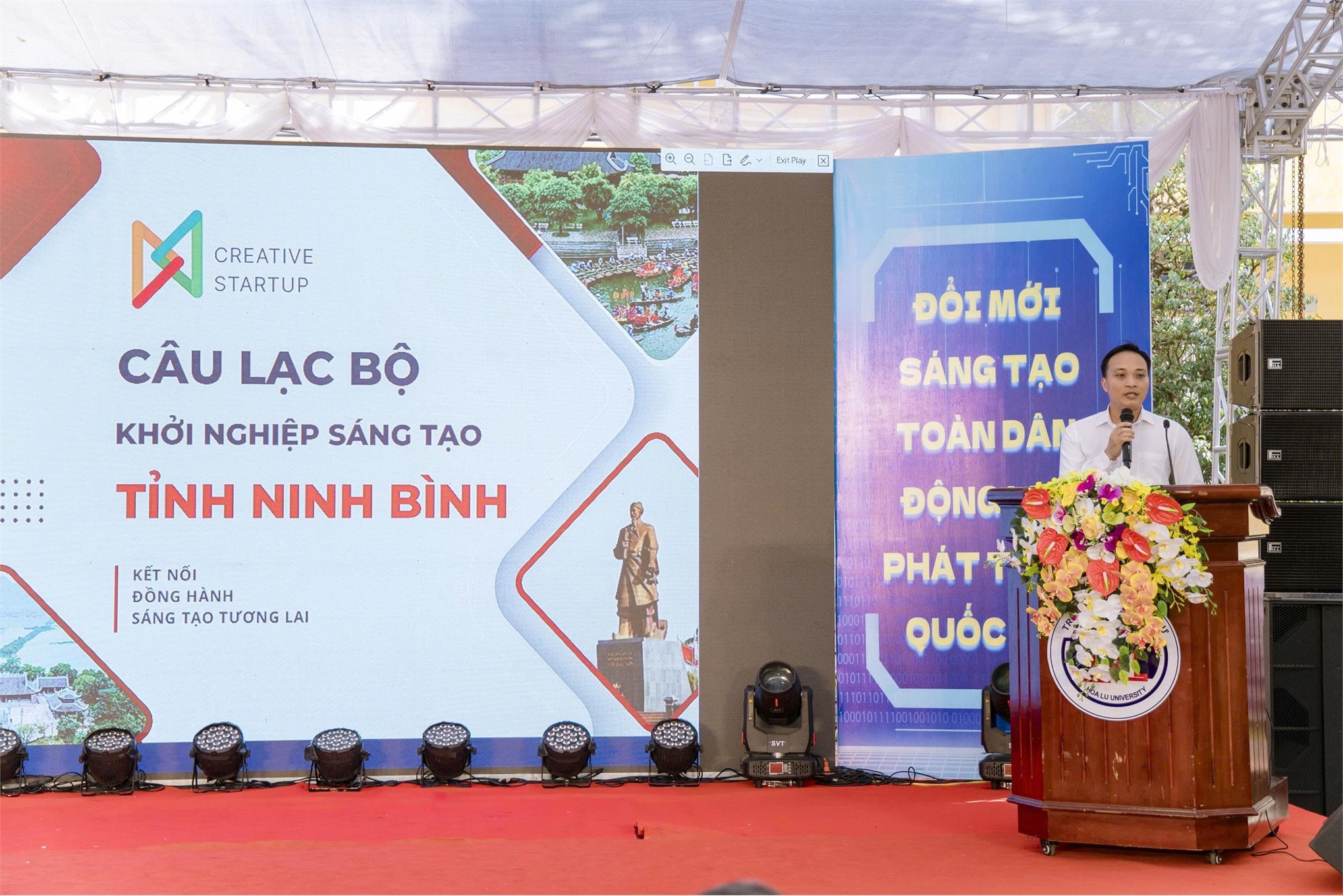 Trường Đại học Hoa Lư phối hợp với Sở Khoa học Công nghệ Ninh Bình tổ chức Triển lãm Đổi mới sáng tạo – Kết nối tri thức, phát triển bền vững