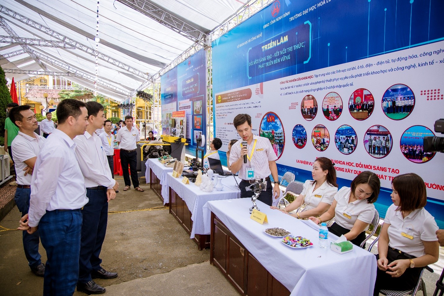 Trường Đại học Hoa Lư phối hợp với Sở Khoa học Công nghệ Ninh Bình tổ chức Triển lãm Đổi mới sáng tạo – Kết nối tri thức, phát triển bền vững