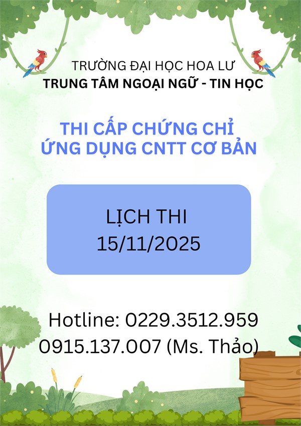 THI CHỨNG CHỈ CNTT CƠ BẢN