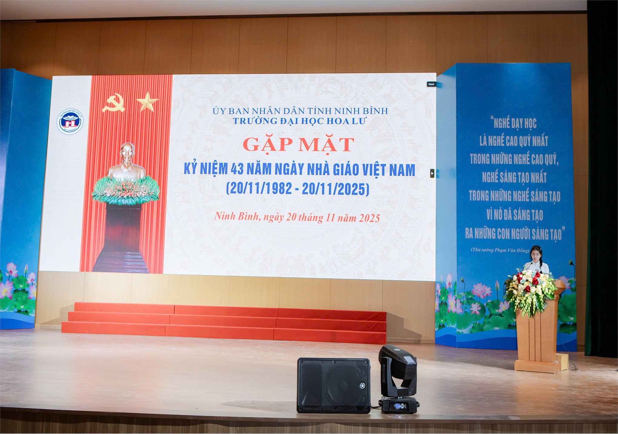 Trường Đại học Hoa Lư tổ chức Lễ Kỷ niệm 43 năm ngày Nhà giáo Việt Nam (20/11/1982-20/11/2025)