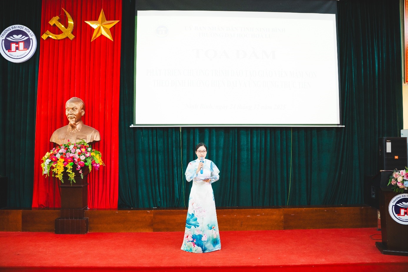 Trường Đại học Hoa Lư tổ chức Chương trình Tọa đàm khoa học “Phát triển chương trình đào tạo giáo viên mầm non theo định hướng hiện đại và ứng dụng thực tiễn”