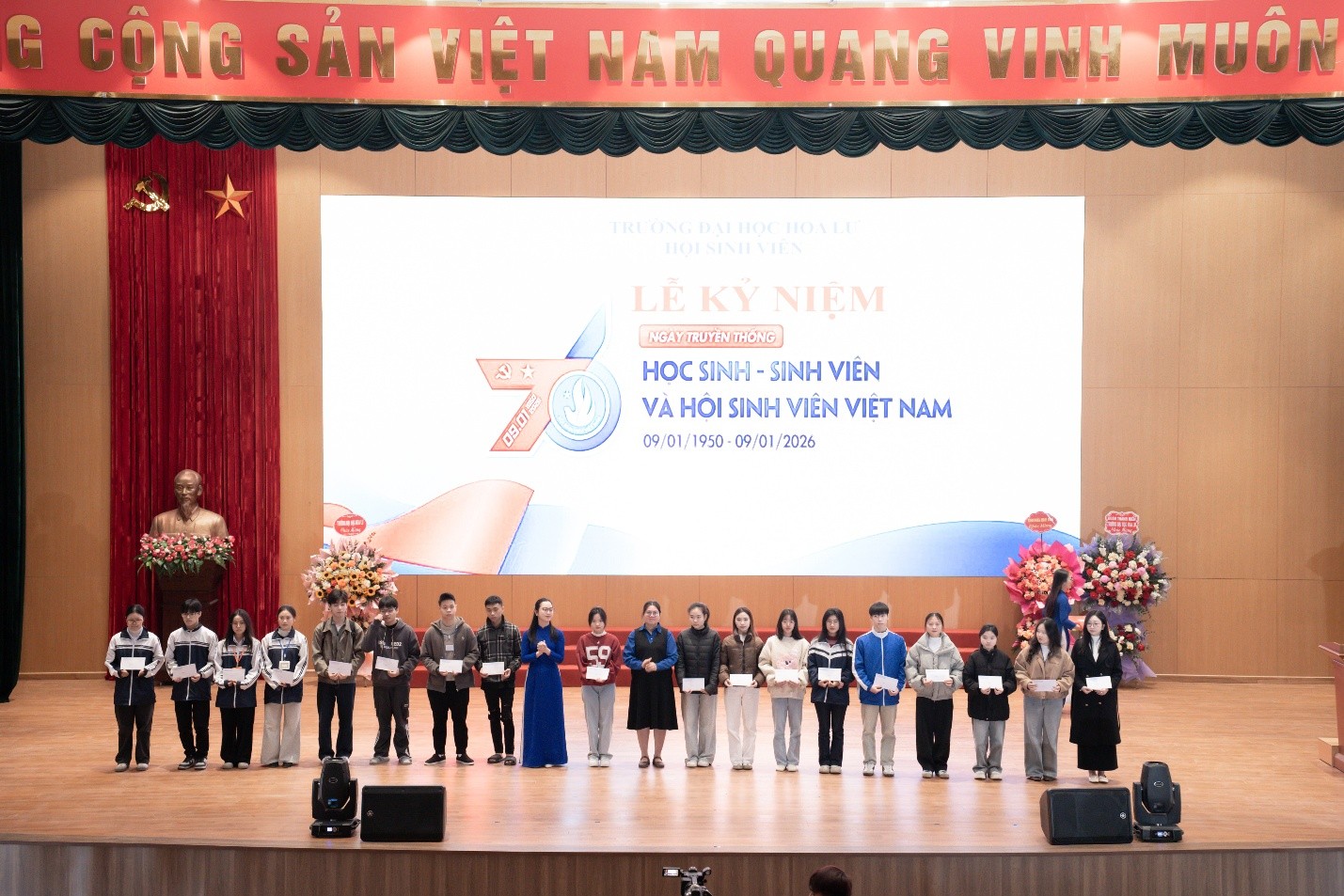 Hội Sinh viên Trường Đại học Hoa Lư tổ chức Chương trình kỷ niệm 76 năm ngày truyền thống học sinh, sinh viên và Hội sinh viên Việt Nam (09/01/1950 – 09/01/2026)