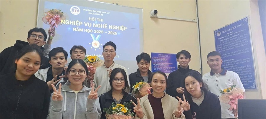 SINH VIÊN KHOA KINH TẾ SÔI NỔI THAM GIA CUỘC THI NGHIỆP VỤ NGHỀ NGHIỆP NĂM HỌC 2025-2026