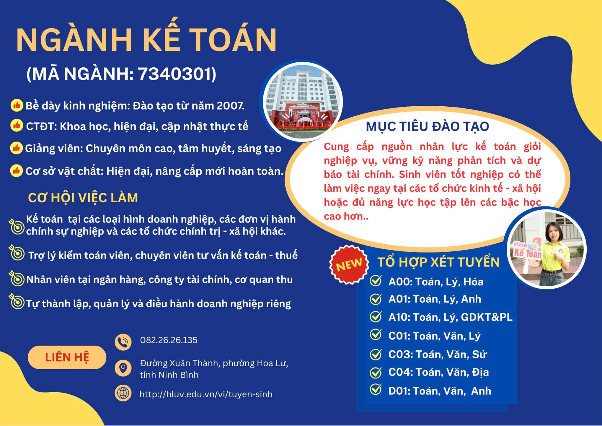 NGÀNH KẾ TOÁN, TRÌNH ĐỘ ĐẠI HỌC (MÃ NGÀNH: 7340301)