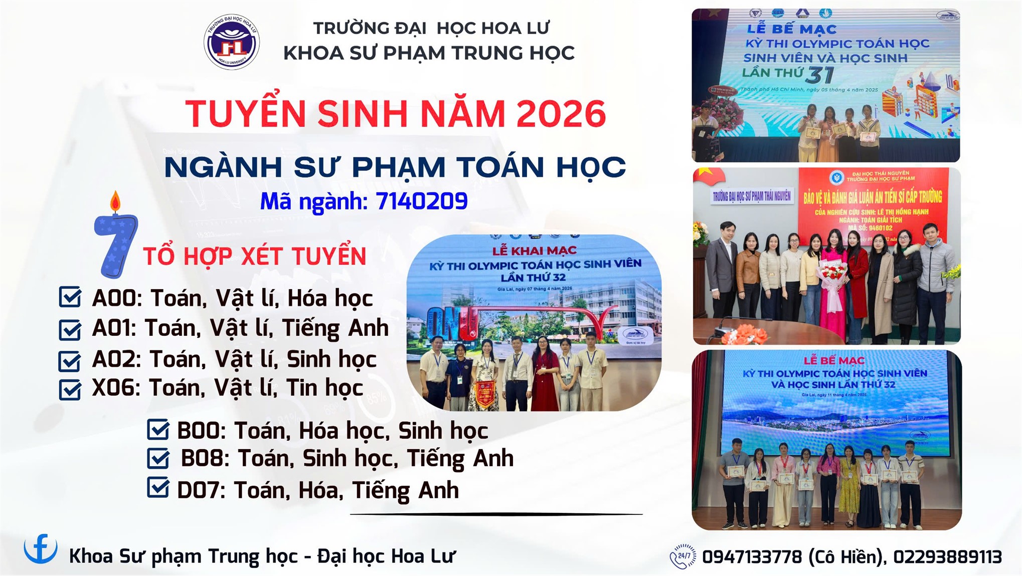 NGÀNH SƯ PHẠM TOÁN HỌC, TRÌNH ĐỘ ĐẠI HỌC (MÃ NGÀNH 7140209)