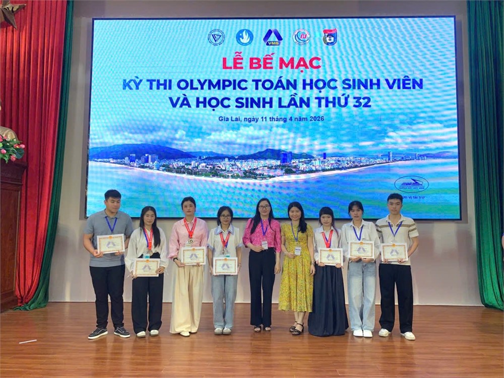 Đội tuyển Trường Đại học Hoa Lư tham dự Kỳ thi Olympic Toán học Sinh viên toàn quốc năm 2026