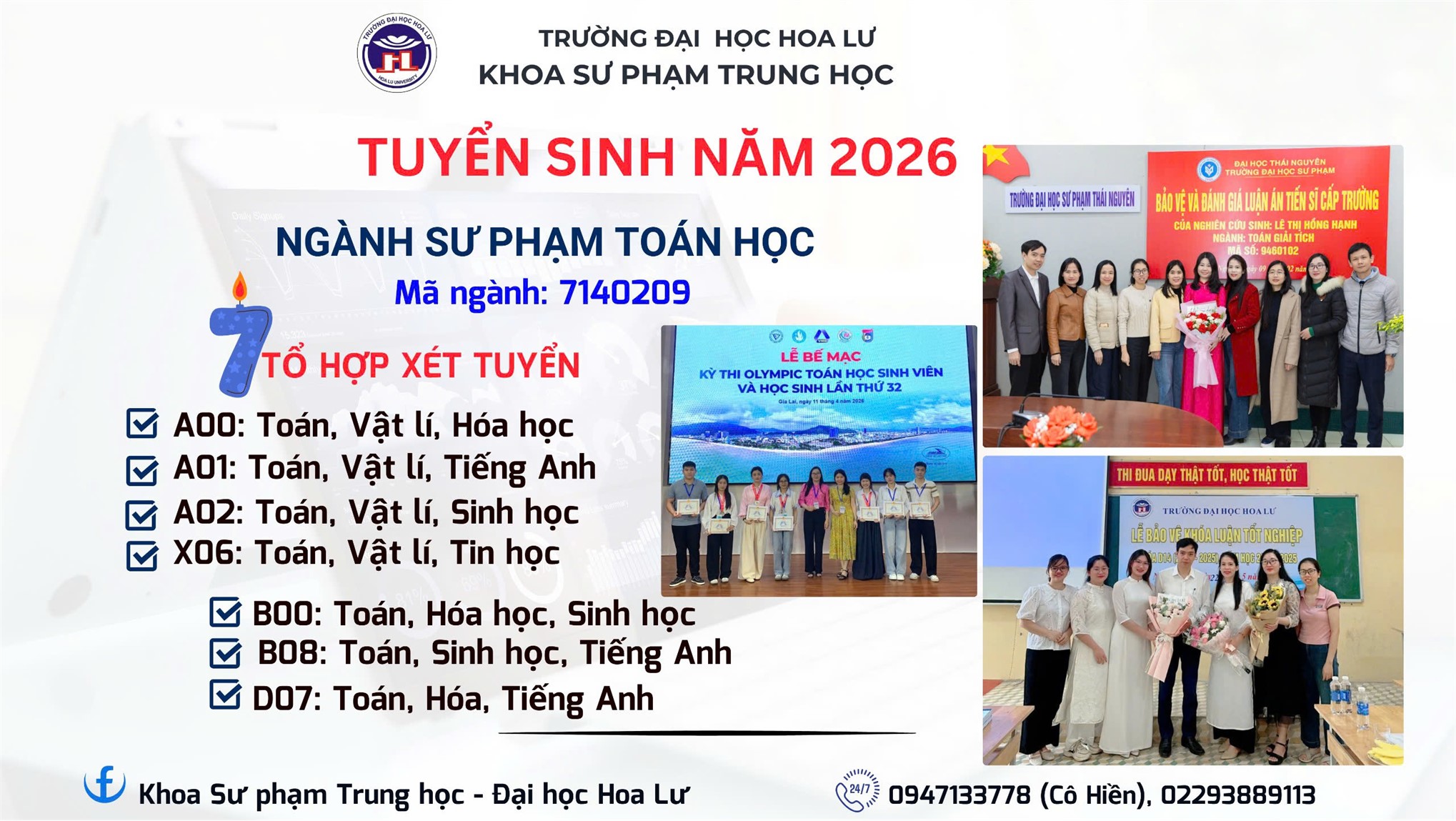 NGÀNH SƯ PHẠM TOÁN HỌC, TRÌNH ĐỘ ĐẠI HỌC (MÃ NGÀNH 7140209)