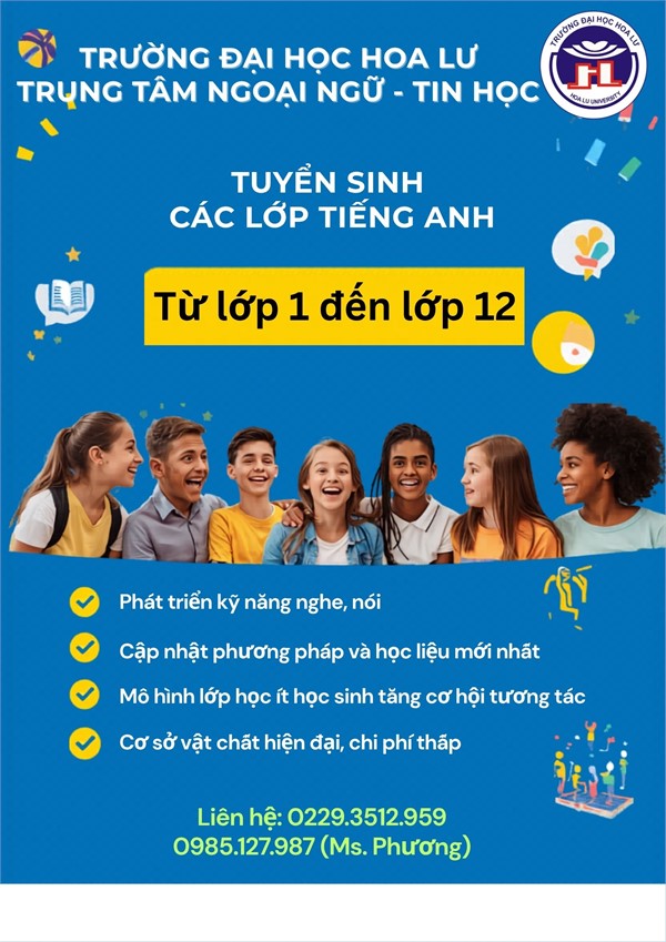 KHÓA TIẾNG ANH TOÀN DIỆN CHO HỌC SINH LỚP 1–12