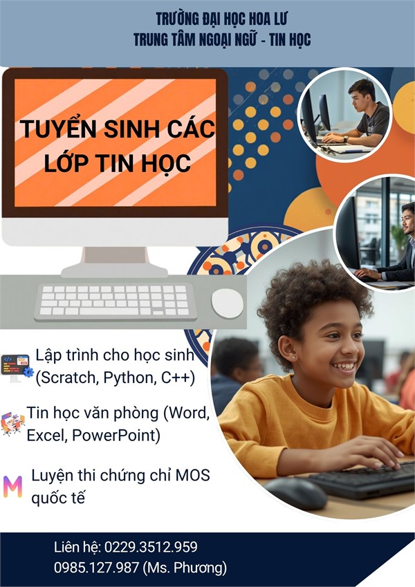 Tuyển sinh các lớp Tin học hè 2026
