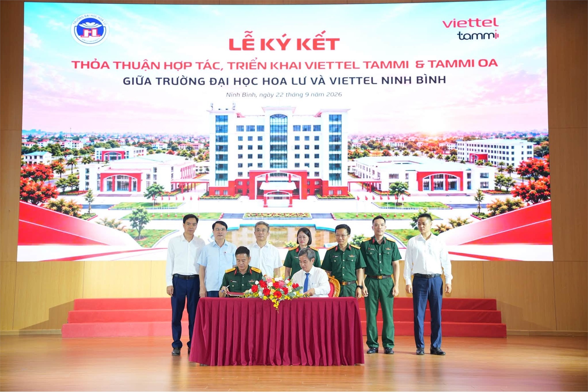Trường Đại học Hoa Lư ký kết hợp tác với Vietel Ninh Bình, đưa Viettel Tammi và Tammi OA đến gần hơn với giảng viên, sinh viên