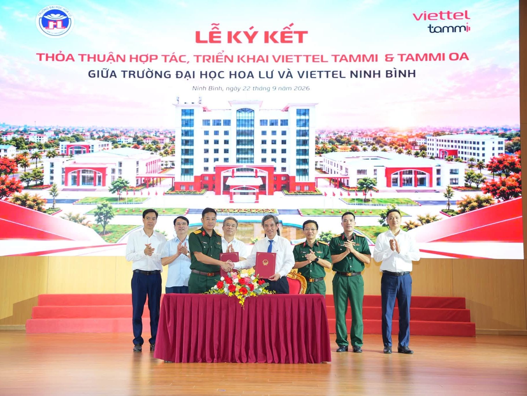 Trường Đại học Hoa Lư ký kết hợp tác với Vietel Ninh Bình, đưa Viettel Tammi và Tammi OA đến gần hơn với giảng viên, sinh viên