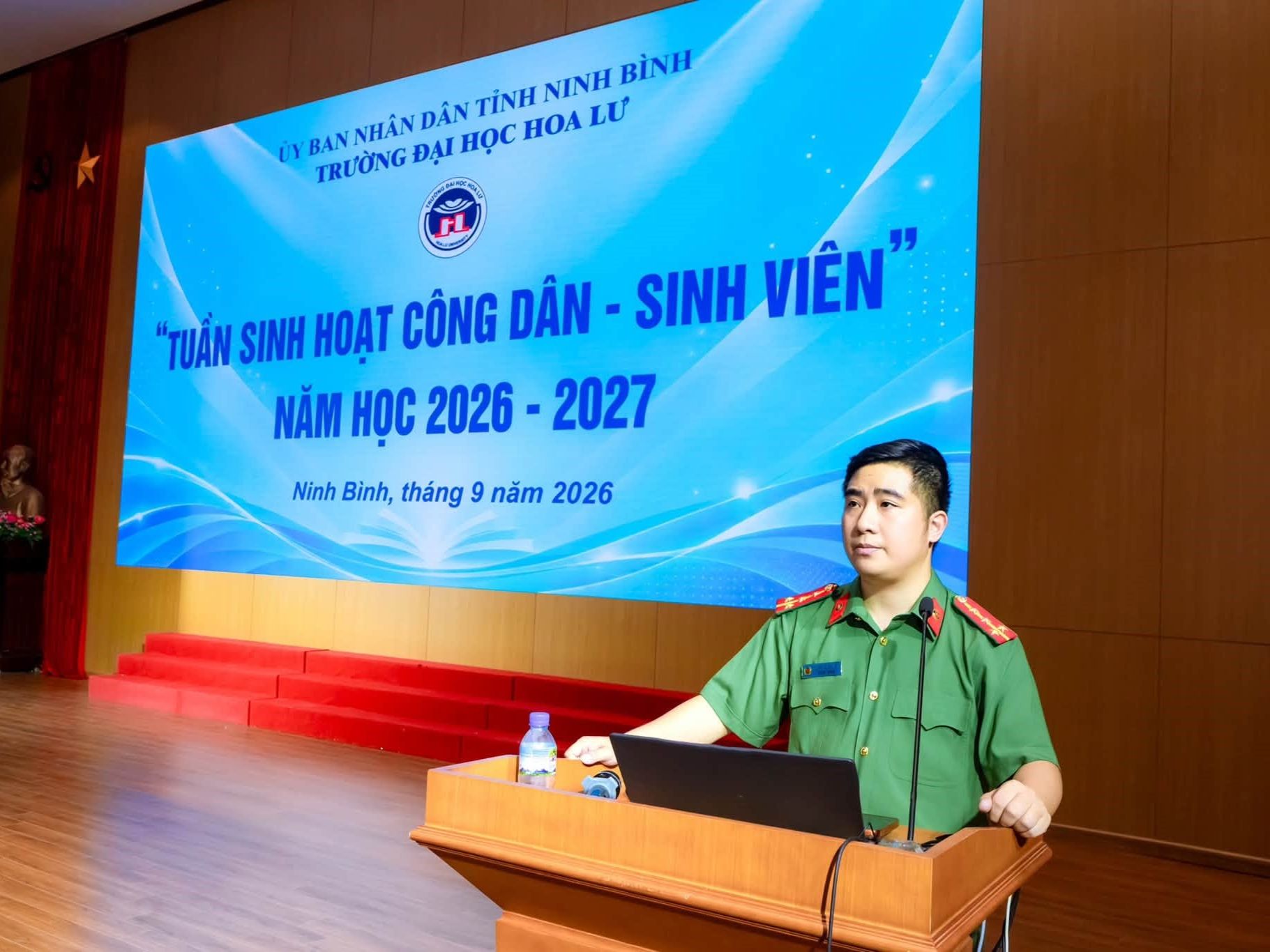 Trường Đại học Hoa Lư tổ chức tuần sinh hoạt công dân – sinh viên năm học 2026-2027