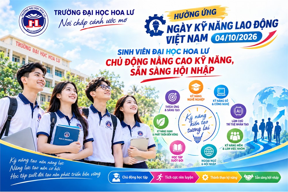 Sinh viên Trường Đại học Hoa Lư chủ động nâng cao kỹ năng, sẵn sàng hội nhập hưởng ứng ngày kỹ năng lao động Việt Nam 4/10/2026