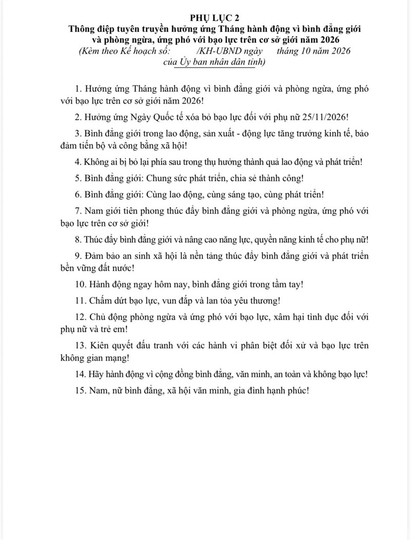 Trường Đại học Hoa Lư hưởng ứng Tháng hành động vì bình đẳng giới và phòng ngừa, ứng phó với bạo lực trên cơ sở giới năm 2026