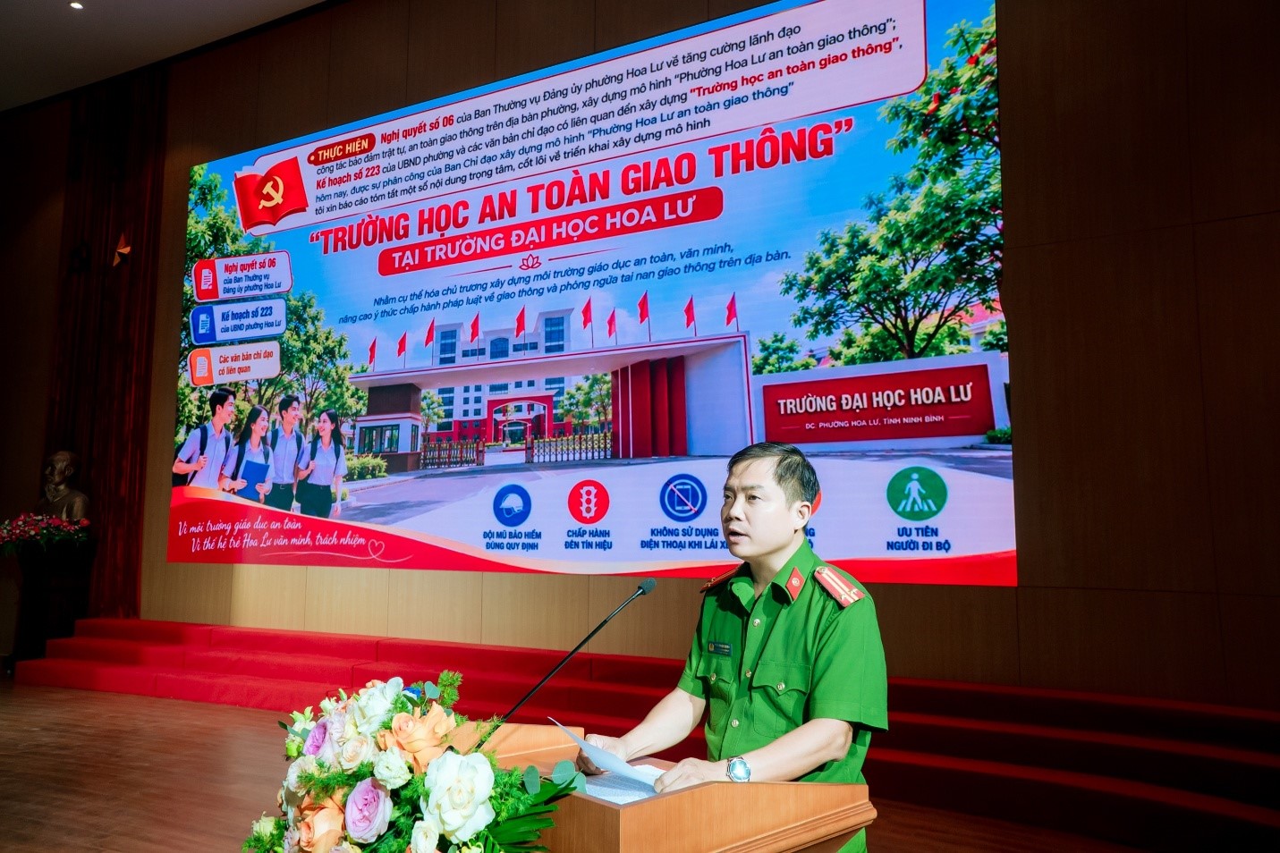 Hội nghị triển khai xây dựng mô hình “Trường học an toàn giao thông” tại Trường Đại học Hoa Lư
